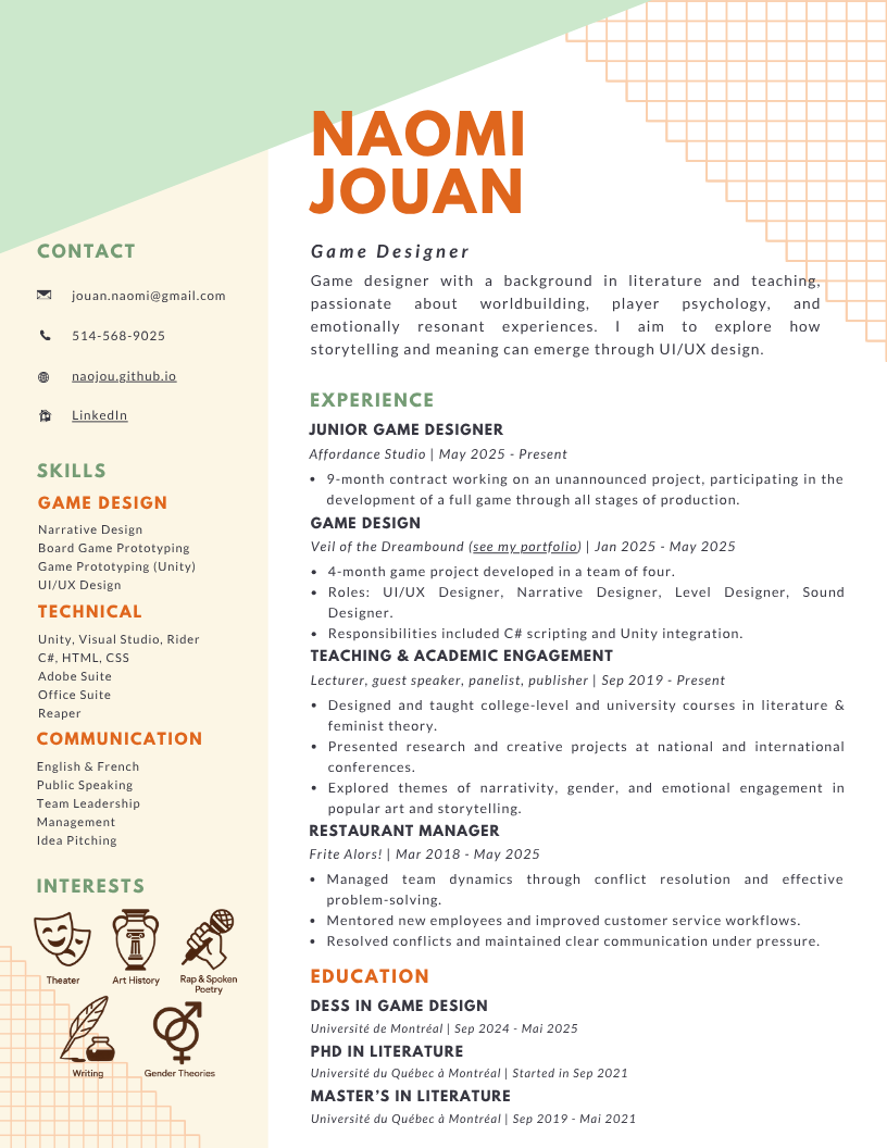 Naomi Jouan Resume